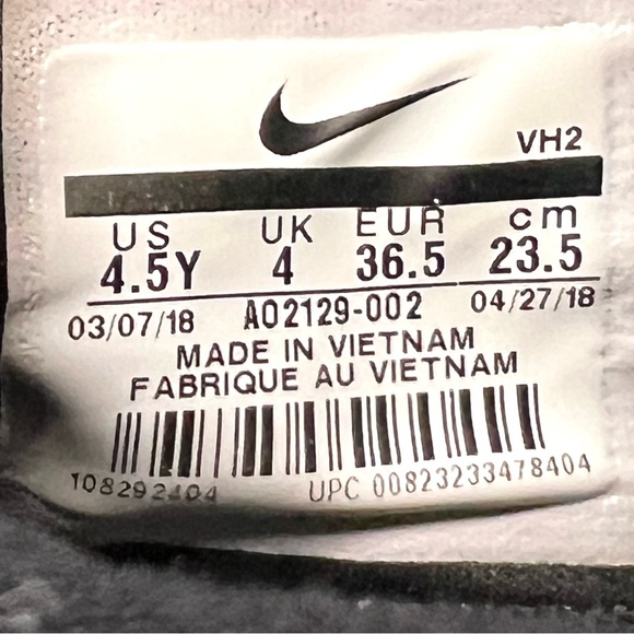 Nike Girls Ashin Modern Black Rainbow Knit Sneakers Athletic Shoes Youth 4.5 - Picture 13 of 15